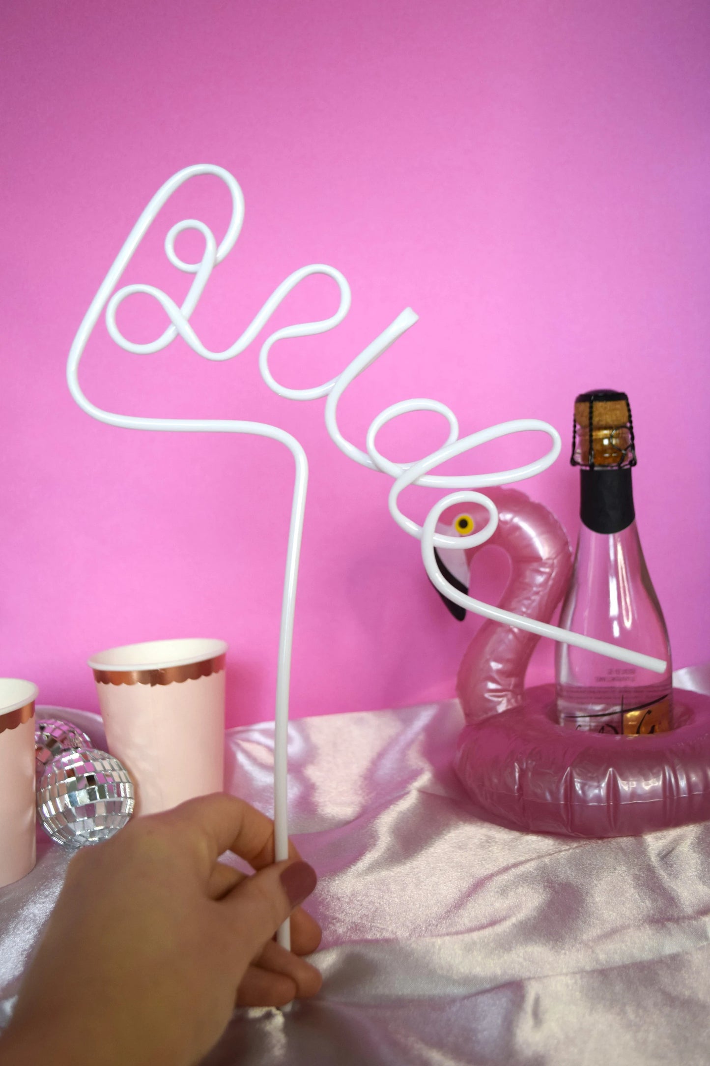 White Bride Bendy Hen Party Straw