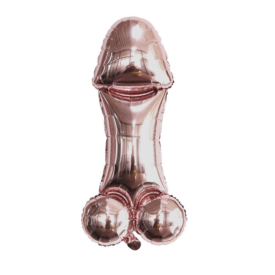 XL Giant Inflatable Foil Rose Gold Willy Balloon