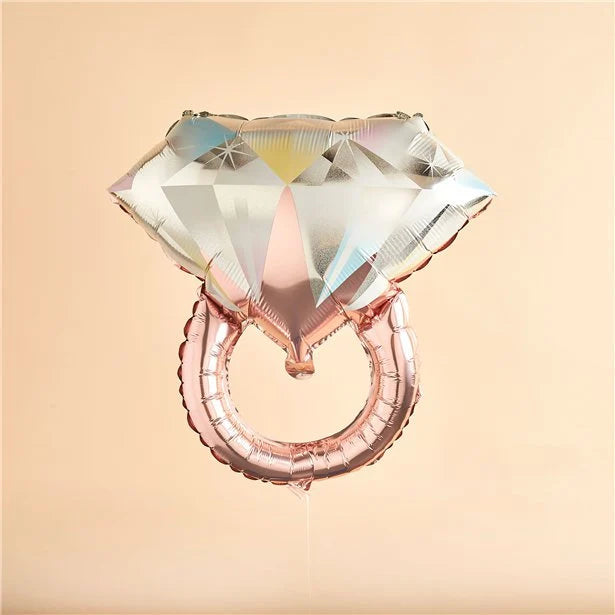 Rose Gold 26" Diamond Ring Balloon