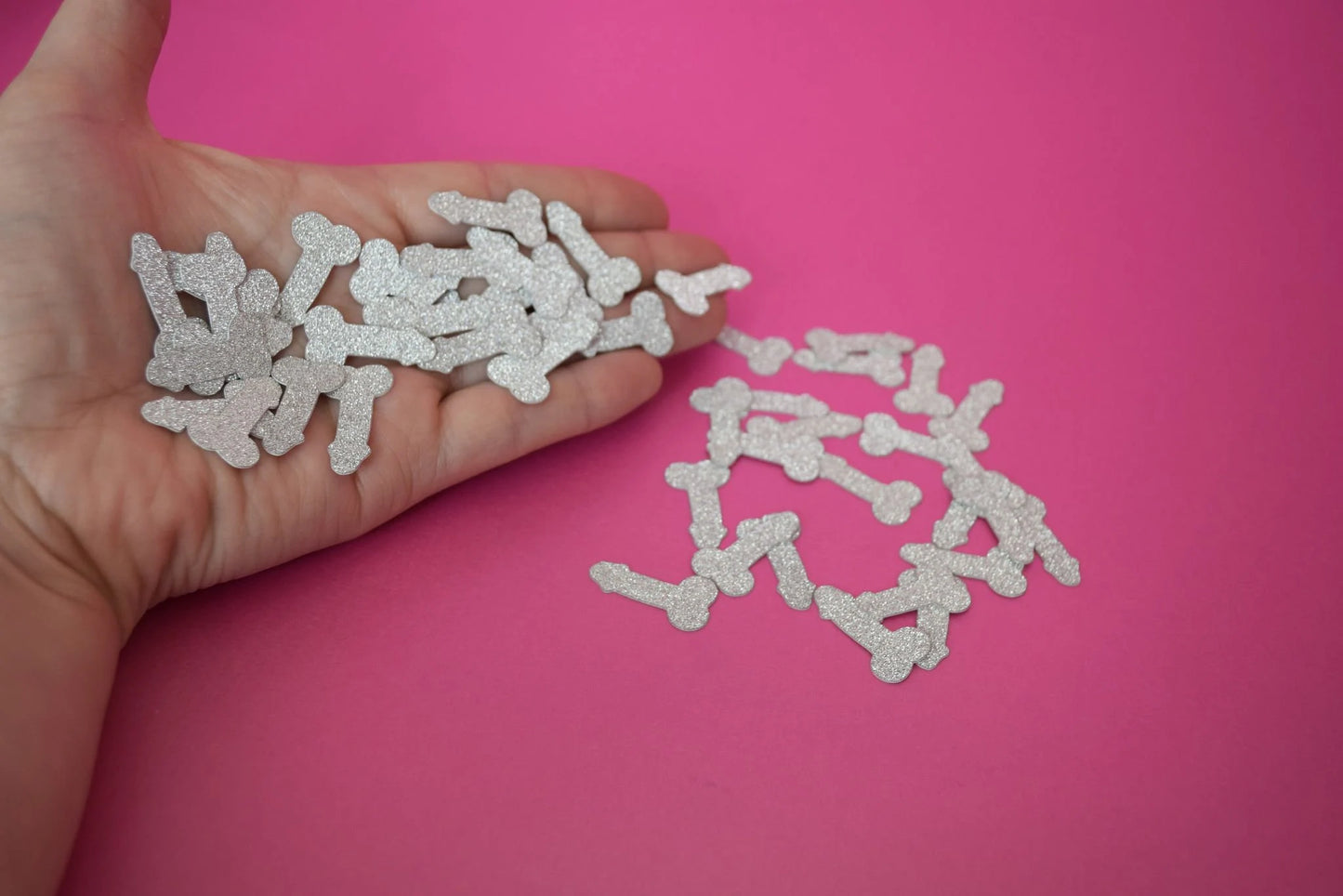 Silver Glitter Hen Party Willy Confetti