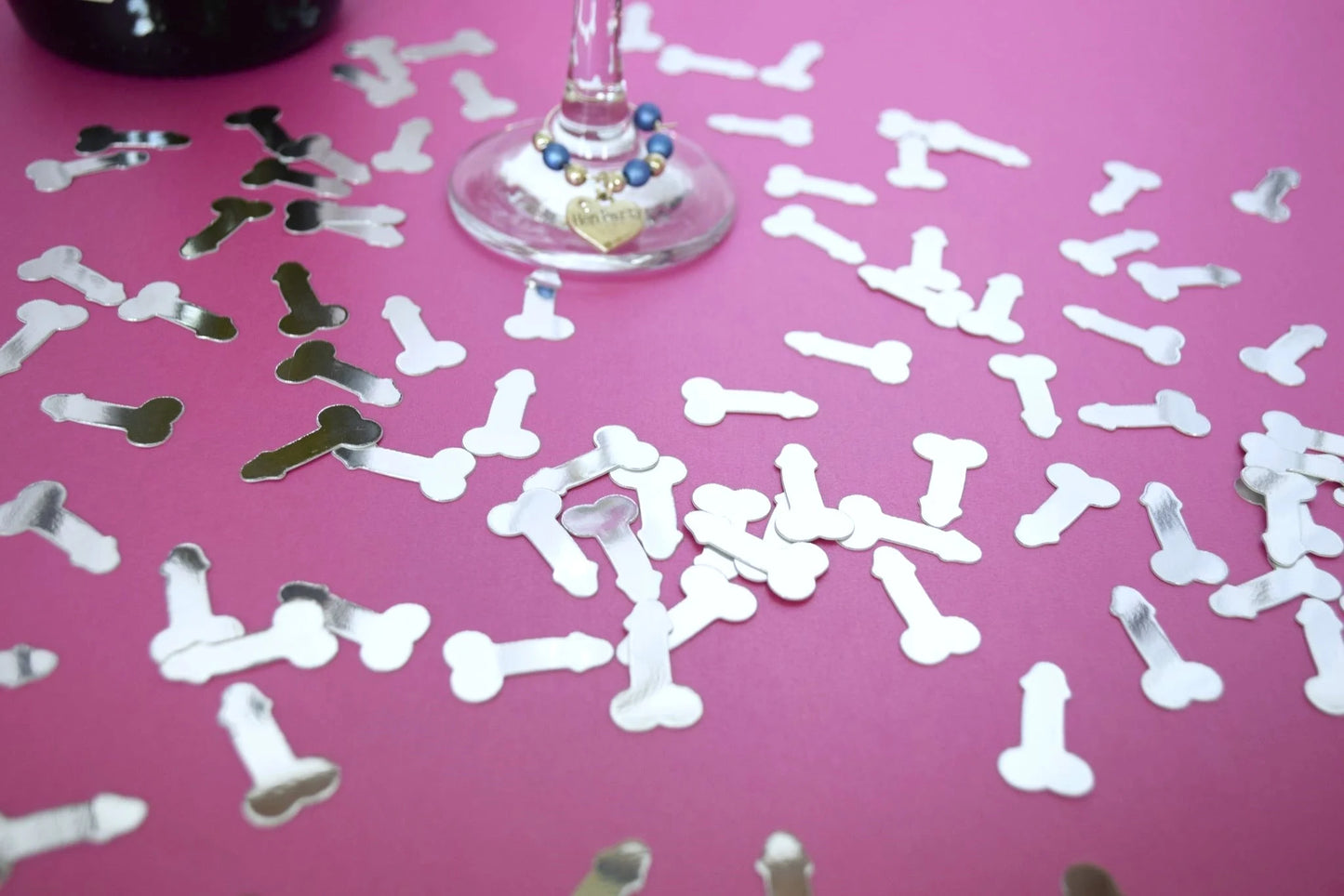 Mirrored Silver Willy Confetti