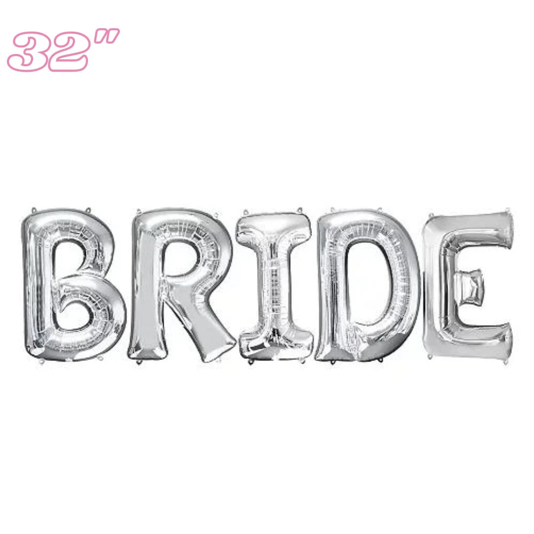 32 inch Bride Hen Party Balloon Silver