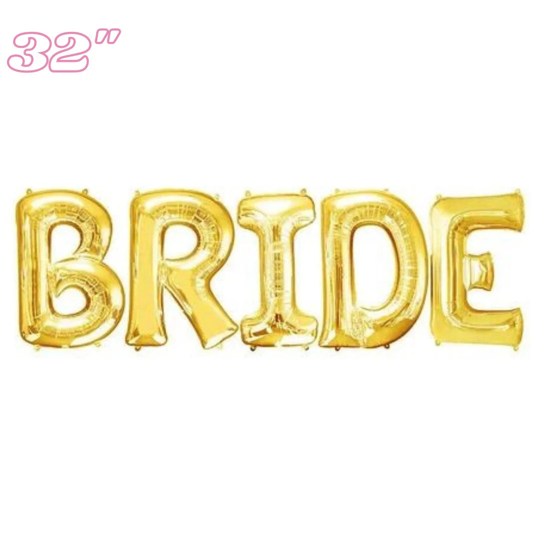 32 inch Bride Hen Party Balloon Gold