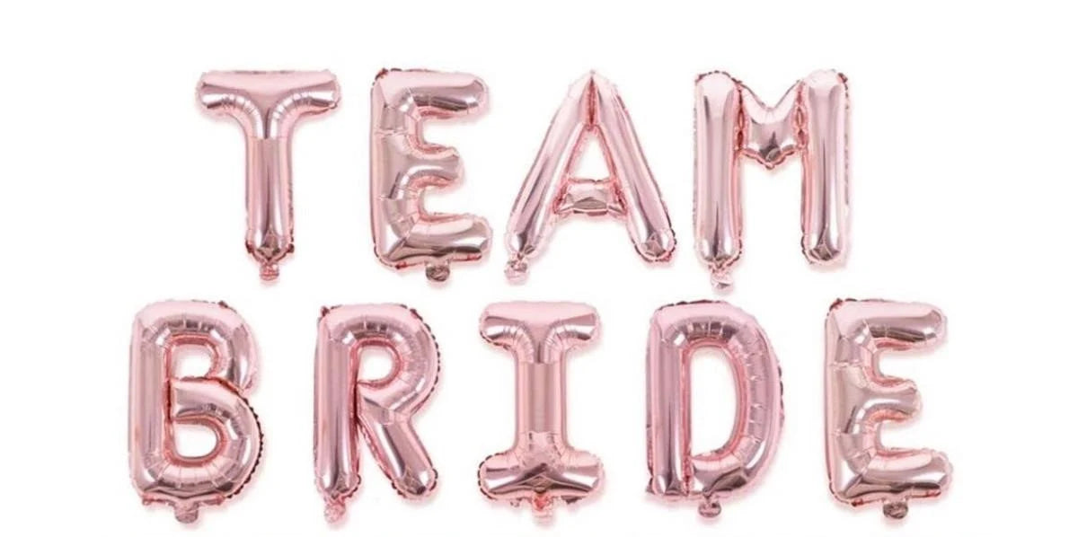 Team Bride Rose Gold Hen Party Balloons