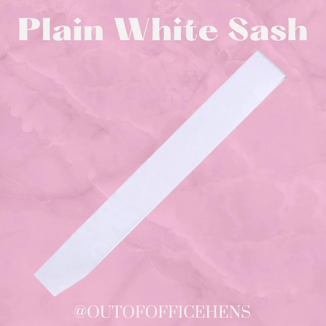 Plain White Sash