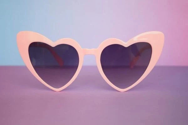 Pink Retro Heart Sunglasses