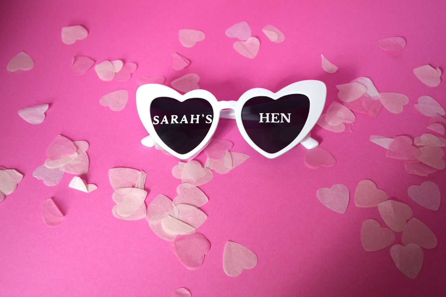 Hen Party Personalised Bride Heart Sunglasses