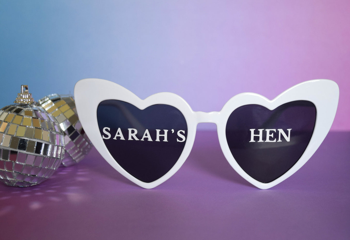 Hen Party Personalised Bride Heart Sunglasses