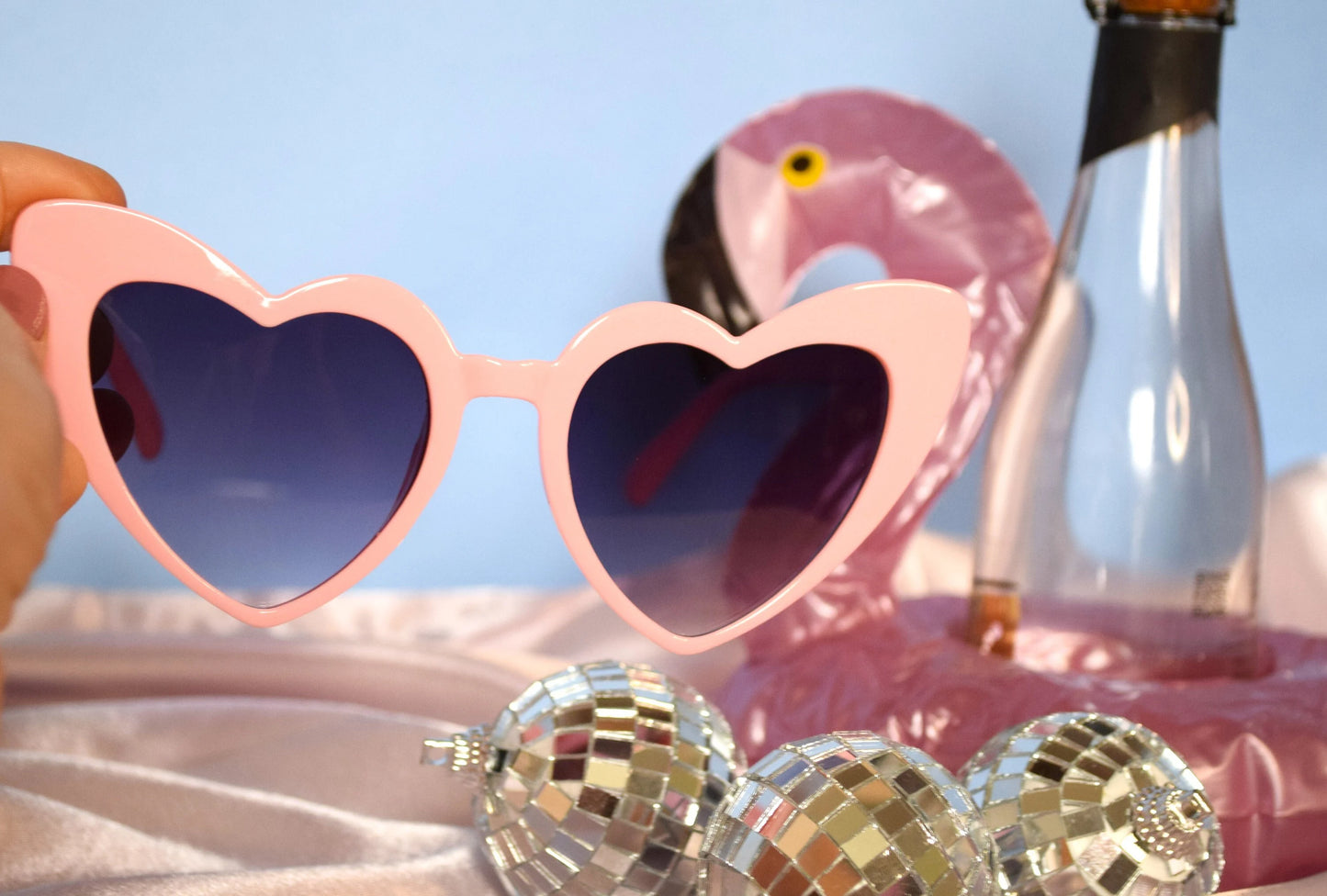 Pink Retro Heart Sunglasses