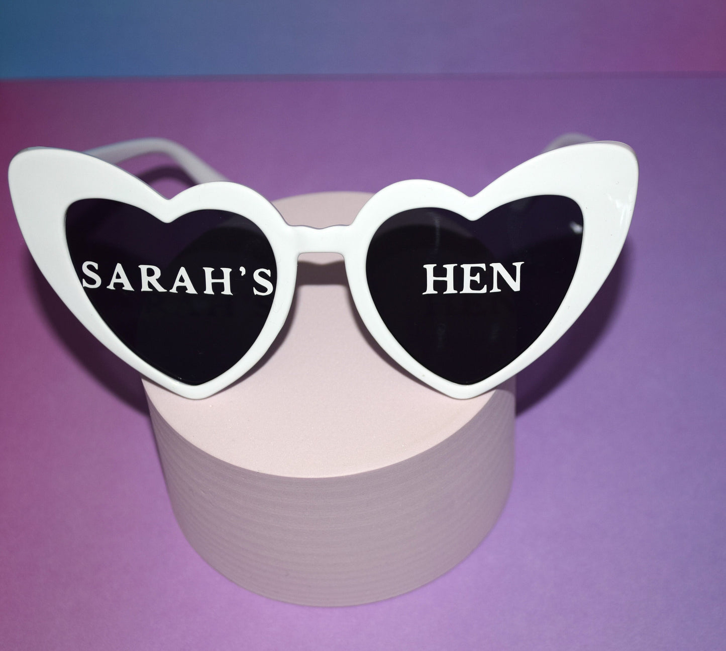 Hen Party Personalised Bride Heart Sunglasses